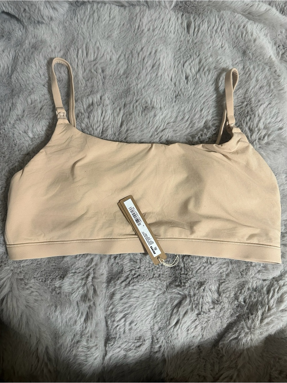 NWT SKIM fits everybody maternity nursing scoop bralette color Clay size L